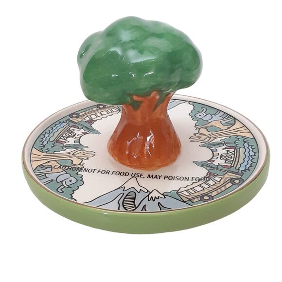 Disney Parks Animal Kingdom Tree of Life Trinket Tray Safari Everest Ceramic - Picture 2 of 4